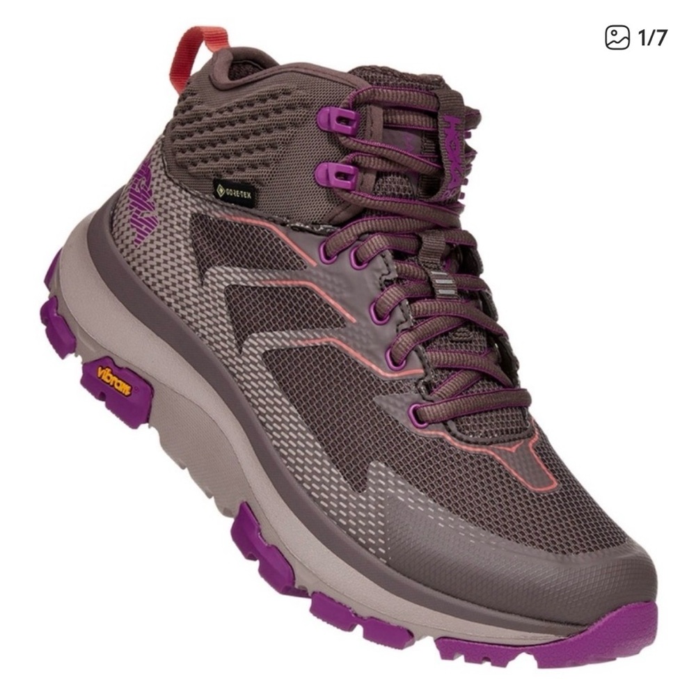 Hoka Women's Gray and Pink Athletic Shoes